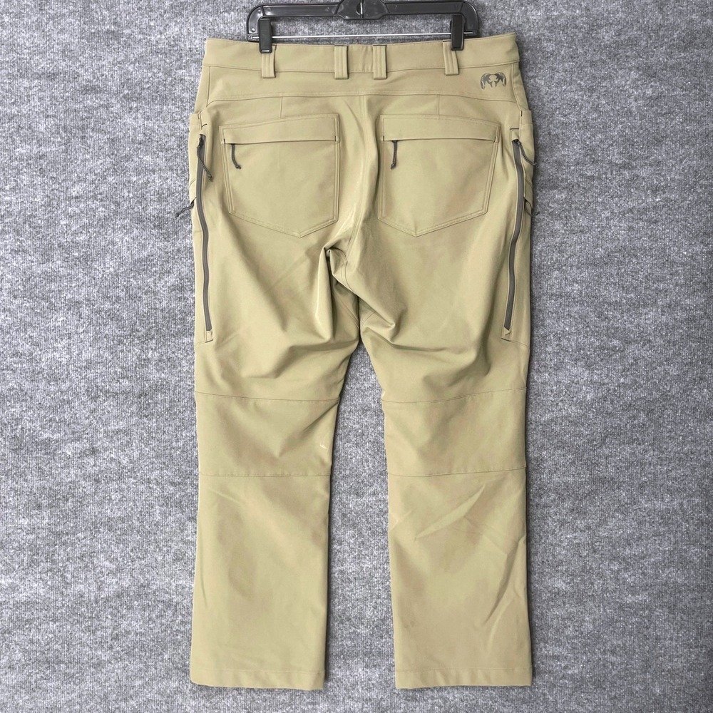Kuiu Attack Mens Hunting Pants Khaki Tan Primeflex DWR 38 x 30 Short Articulated - Picture 3 of 8
